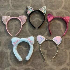 Cat Ear Headbands set of 5